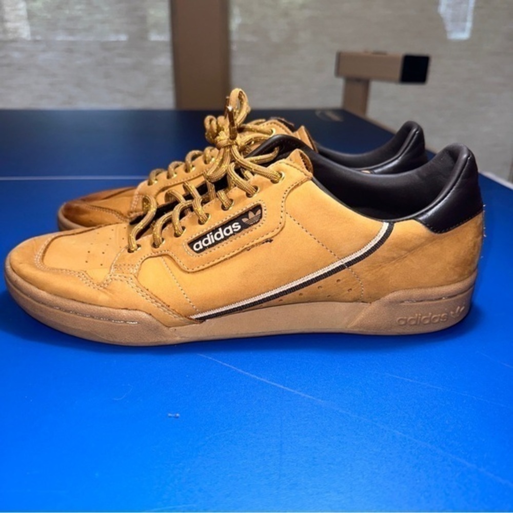Super Nice Adidas Continental 80 J Brown/Camel‎ Shoes Size 10.5